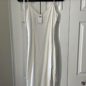 White Slit Dress